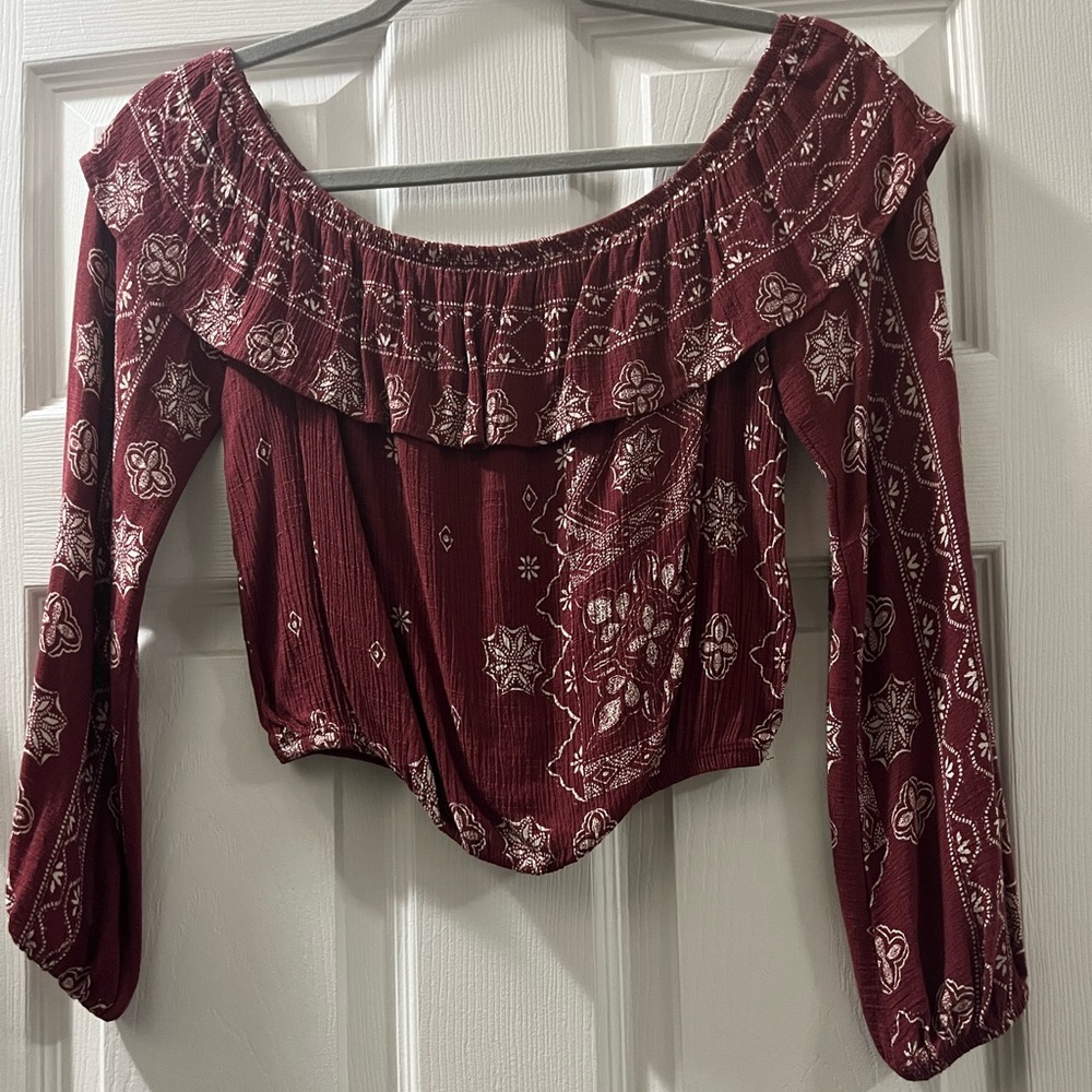 Charlotte Russe off the shoulder cropped top